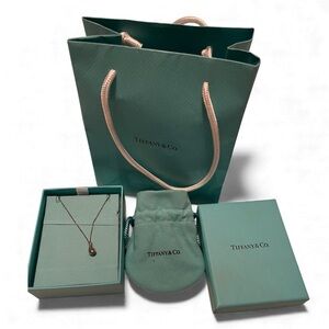 Tiffany & Co. Silver Elsa Peretti Tear Drop Necklace Authentic